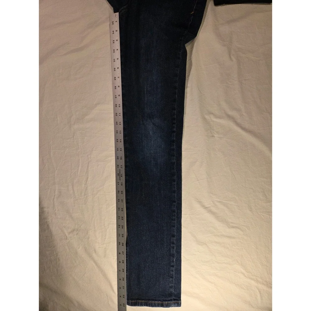 Pilcro Straight Leg High Waist Jeans Ankle Slit, Size 29, Dark Wash Denim